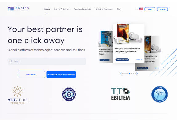 Findaso B2B technology marketplace illustration